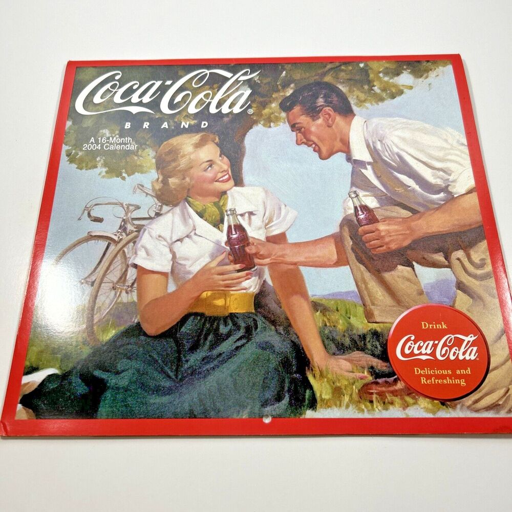 2004 COCA-COLA 16 MONTH‎ CALENDAR Coke Coca-Cola Advertising Retro Images
